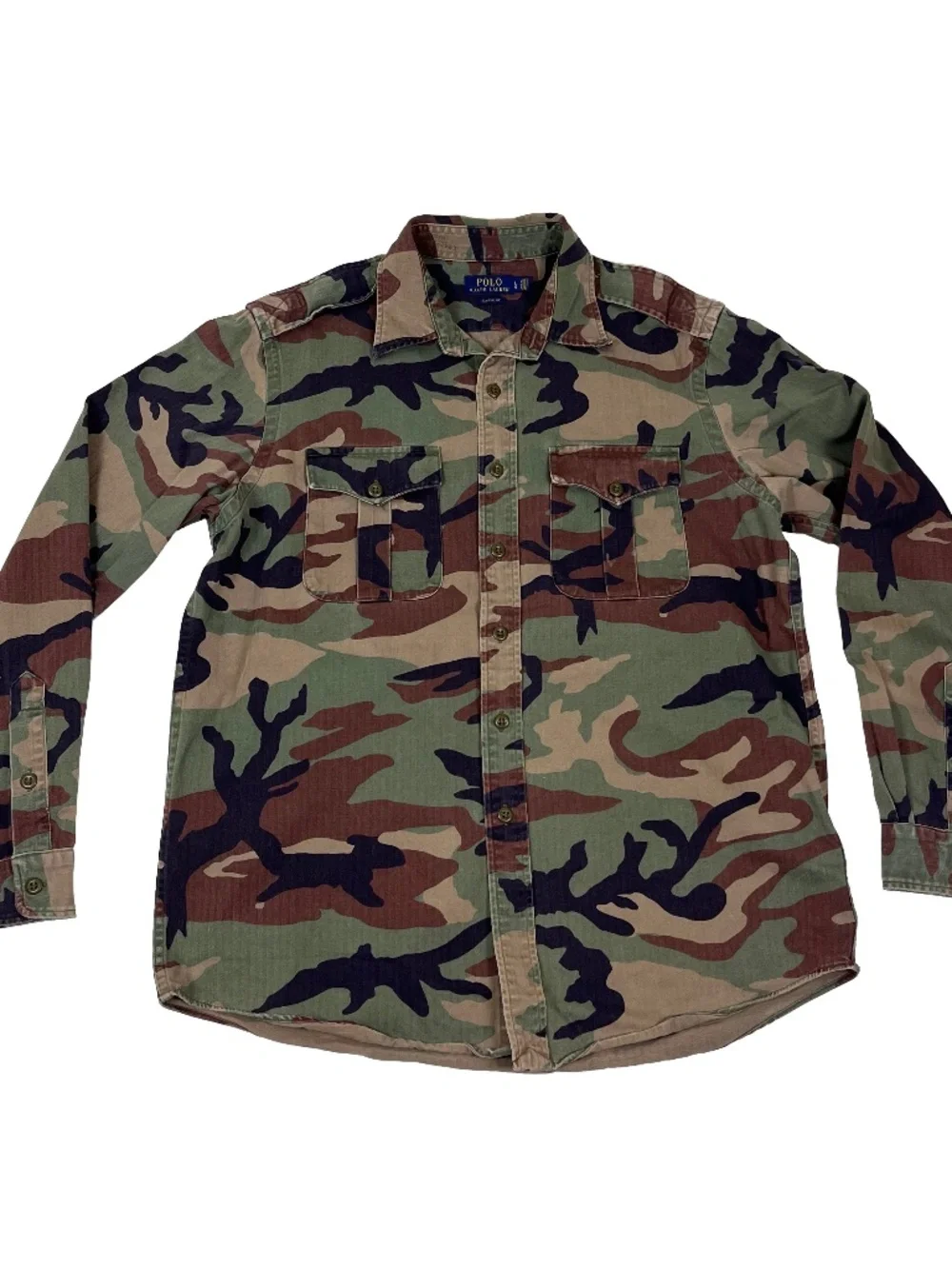 Polo Ralph Lauren Shirt Camo Classic Fit Military Army Style